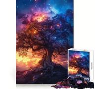 Magnifique Puzzle de 1000 pièces représentant Un Arbre et Une nébuleuse,idéal pour Les Adolescents Développe la logique,favorise Un Moment de détente paisible,Offre des Bords Nets et constitue