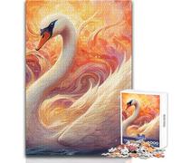 Magnifique Puzzle de 1000 pièces représentant Un Cygne,idéal pour Les Adolescents Jeu éducatif d'observation et de développement du Sens de l'observation Cadeau Parfait et Symbolique pour Les fêtes