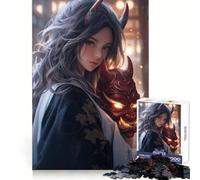 Magnifique Puzzle de 1000 pièces représentant Un démon samouraï, idéal pour Adultes Découpé au Laser, il améliore la mémoire et Offre Un Moment de détente Cadeau de Noël Unique (38x52cm)