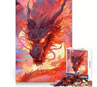 Magnifique Puzzle de 1000 pièces représentant Un Dragon Chinois, idéal pour Les Adolescents, pour développer Leur réflexion et se détendre Cadeau Parfait pour Un Anniversaire (50x75cm)