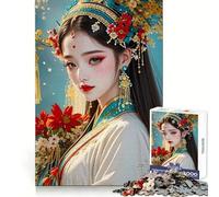 Magnifique Puzzle de 1000 pièces représentant Une mariée Asiatique, idéal pour Adultes Développe la logique, se détend et s'apprend Un Cadeau de Noël Chaleureux et précis (38x52cm)