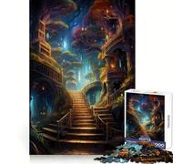 Magnifique Puzzle de 1000 pièces représentant Une Peinture de bibliothèque,idéal pour Adultes et Adolescents Il favorise la réflexion,Offre Une Pause relaxante et des Bords de qualité supérieure