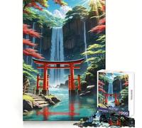 Magnifique Puzzle de 1000 pièces représentant Une Porte Torii Japonaise,idéal pour Les Adolescents Stimule la logique,apaise l'esprit et Offre Un Assemblage sécurisé et Amusant Un Cadeau Parfait