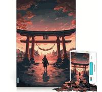 Magnifique Puzzle de 1000 pièces représentant Une Porte Torii Japonaise Un Jeu de réflexion de Haute précision,Un Passe-Temps Fascinant pour Les Moments de détente (38x26cm)