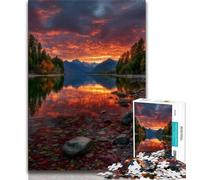 Magnifique Puzzle de 1000 pièces représentant Une rivière de Montagne, idéal pour Les Adolescents, idéal pour soulager Le Stress et renforcer l'amour Entre Les Couples (38x26cm)