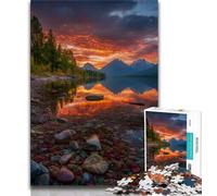 Magnifique Puzzle de 1000 pièces représentant Une rivière de Montagne, idéal pour Les Adolescents, Jeux éducatifs et décoration d'intérieur, idéal comme Cadeau pour Toute la Famille (75x50cm)