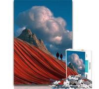 Magnifique Puzzle de 1000 pièces représentant Une rivière de Montagne pour Adultes, Jouets éducatifs et Anti-Stress, idéal pour la décoration de Bureau (38x26cm)