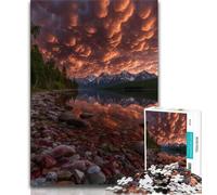 Magnifique Puzzle de 1000 pièces représentant Une rivière de Montagne pour Adultes Un Jeu Stimulant et Familial idéal comme Cadeau pour Toute la Famille (75x50cm)