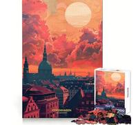 Magnifique Puzzle de 1000 pièces représentant Une scène de Copenhague, idéal pour Les Adolescents, développe la logique, favorise la détente et Offre Un Cadeau d'anniversaire Original (38x26cm)