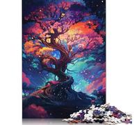 Magnifique Puzzle de Cerisier en Fleurs, Personnalisable, en Carton 100% recyclé, pour Enfants et Adultes, Cadeau Unique, 1 000 pièces (75 x 50 cm)