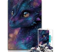Magnifique Puzzle Dragon avec Galaxie Scintillante, 1 000 pièces, idéal pour Les Adolescents, idéal comme Cadeau éducatif ou comme décoration d'intérieur Unique, 50x75cm
