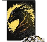 Magnifique Puzzle Dragon doré de 2000 pièces pour Adultes, défi d'intelligence cérébrale, Jouets addictifs, Cadeaux d'anniversaire pour Les 14 Ans et Plus (70x100cm)