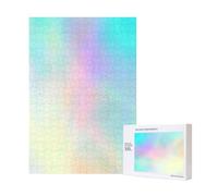 Magnifique Puzzle en Bois de 300 pièces avec Une Superbe Texture Arc-en-Ciel et Un Effet Hologramme. Idéal pour s'amuser en Famille.