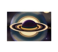 Magnifique puzzle en bois horizontal Saturne 1000 pièces pour se détendre et améliorer les compétences et la concentration