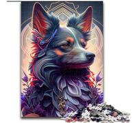 Magnifique Puzzle en Carton coloré de 1 000 pièces représentant Un Chien, idéal pour la décoration de la Maison, idéal comme Cadeau de Noël et du Nouvel an pour Les Adolescents, Taille 38x26cm.
