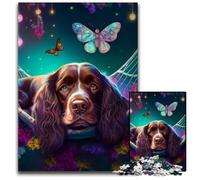 Magnifique Puzzle Loup 1000 pièces pour Adultes, Puzzle pour Adultes, défi cérébral, activité éducative pour Adolescents 26x38cm/10,23x14,96 Pouces