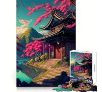 Magnifique Puzzle Matinée au Japon pour Adolescents, 1000 pièces, Facile à mémoriser, Silencieux, idéal pour Un Loisir récréatif et Original (38x52cm) Cadeau de Noël Unique