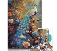Magnifique Puzzle Paon 1000 pièces pour Adolescents, pour soulager Le Stress et renforcer l'amour Entre Couples (75x50cm)
