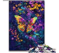 Magnifique Puzzle Papillon coloré de 1000 pièces pour Adolescents et Adultes, Jouets éducatifs, Jeux Anti-Stress, Cadeaux d'anniversaire et Cadeaux Uniques (26x38cm)