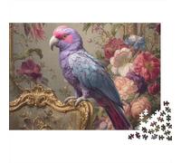 Magnifique Puzzle Perroquet au Design Unique et Luxueux, idéal comme Cadeau, Jeu Familial ou décoration d'intérieur, 1 000 pièces (75 x 50 cm)