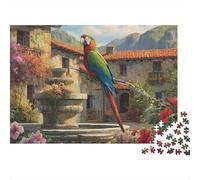 Magnifique Puzzle Perroquet au Design Unique et Luxueux, idéal comme Cadeau, Jeu Familial ou décoration d'intérieur, 500 pièces (52 x 38 cm)