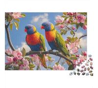 Magnifique Puzzle Perroquet au Design Unique et Luxueux, idéal comme Cadeau, Jeu Familial ou décoration d'intérieur, 500 pièces (52 x 38 cm)