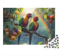 Magnifique Puzzle Perroquet au Design Unique et Luxueux, idéal comme Cadeau, Jeu Familial ou décoration d'intérieur, 500 pièces (52 x 38 cm)