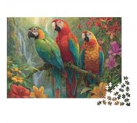 Magnifique Puzzle Perroquet, Jeux éducatifs, Jeux de Puzzle stimulants, idées Cadeaux pour Femmes et Hommes, 1000 pièces (75 x 50 cm)
