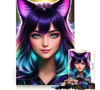 Magnifique Puzzle pour Adultes avec Une Fille d'anime (1000 pièces), idéal pour stimuler la mémoire, se détendre et créer Un Coin Lecture Parfait pour Noël (50x75cm)