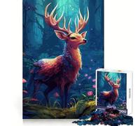 Magnifique Puzzle psychédélique de 1000 pièces représentant Un cerf, idéal pour Les Adolescents Motifs : Sharp Recall, Serene Escape, Uniform Cut, Perfect Christmas (50x75cm)