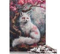 Magnifique Puzzle rectangulaire en Papier recyclé de qualité supérieure représentant Un Arbre en Fleurs de Renard, idéal comme Cadeau de Noël pour garçon ou Fille, 1 000 pièces (75 x 50 cm)