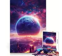 Magnifique Puzzle Spatial Galactique pour Adolescents, 1000 pièces, pour stimuler la mémoire et se détendre Idéal comme Cadeau de Noël (50x75cm)