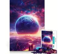 Magnifique Puzzle Spatial Galaxie 1000 pièces,Jeu de réflexion Amusant,sans Espace,Design ajusté, pour Les réunions de Famille (38x52cm)