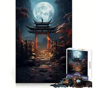 Magnifique Puzzle Torri Gate Moon de 1000 pièces pour Adultes, idéal pour stimuler la mémoire et développer la sérénité Un Cadeau Parfait pour Les fêtes (50x75cm)