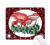magnifique rouge champignon vénéneux illustrer tapis de souris en hiver flocon de neige