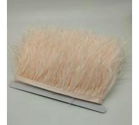 Magnifique ruban à franges en plumes d'autruche de 10 mètres de long, largeur 10-15 cm, pour couture, artisanat, costumes, décoration - Sang - 2 mètres