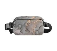 Magnifique sac à bandoulière tendance avec texture marbre gris doré pour homme et femme, sac à bandoulière multifonction avec sangle réglable pour voyage, course à pied, randonnée, Superbe texture