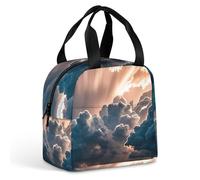 Magnifique sac à déjeuner motif tempête de pluie pour homme et femme, sac fourre-tout isotherme portable avec poignée, étanche, réutilisable, pour le travail, le pique-nique, les voyages