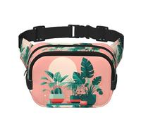 Magnifique sac banane carré double couche avec sangle réglable pour activités de plein air, noir, taille unique, Noir , Taille unique