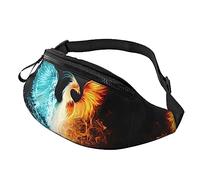 Magnifique sac banane Phoenix pour la course, la randonnée, les voyages, l'entraînement, la marche, le sport, la pêche, Noir , Taille unique