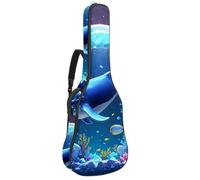 Magnifique sac de transport étanche avec plusieurs poches pour guitare acoustique de 101,6 cm/104,3 cm/106,7 cm, boule de cristal de crabe, Multicolore #07, 42.9x16.9x4.7 in, Sac pour guitare