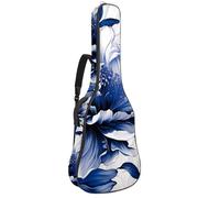 Magnifique sac de transport étanche pour guitare acoustique avec compartiment pour accessoires, belles fleurs, multicolore, 42.9x16.9x4.7 in, Sac pour guitare
