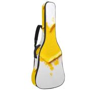 Magnifique sac de transport étanche pour guitare acoustique, avec compartiments de rangement, couche protectrice et plusieurs poches, motif papillon vintage, Multicolore #02, 42.9x16.9x4.7 in, Sac