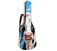 Magnifique sac de transport étanche pour guitare acoustique de 101,6 cm, 101,6 cm, avec plusieurs poches et couche de protection, belle vache, multicolore, 42.9x16.9x4.7 in, Sac pour guitare