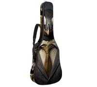 Magnifique sac de transport étanche pour guitare acoustique de 101,6 cm/104,7 cm/106,7 cm, avec compartiment pour accessoires et couche de protection, pingouin mignon, multicolore, 42.9x16.9x4.7 in,