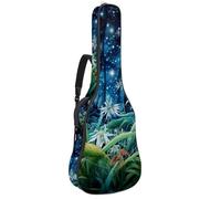 Magnifique sac de transport étanche pour guitare acoustique de 101,6 cm/104,7 cm/106,7 cm avec plusieurs poches et couche de protection, plantes étoilées, multicolore, 42.9x16.9x4.7 in, Sac pour