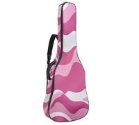 Magnifique sac de transport étanche pour guitare acoustique de 101,6 cm/104,7 cm/106,7 cm avec plusieurs poches et couche de protection, motif camouflage orange, Multicolore #07, 42.9x16.9x4.7 in, Sac