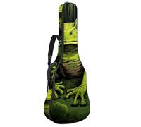 Magnifique sac de transport imperméable pour guitare acoustique, avec compartiments de rangement, couche protectrice et plusieurs poches, grenouille colorée, multicolore, 42.9x16.9x4.7 in, Sac pour