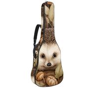 Magnifique sac de transport imperméable pour guitare acoustique avec couche de protection - Motif hérisson mignon - 101,6 cm/104,7 cm, multicolore, 42.9x16.9x4.7 in, Sac pour guitare