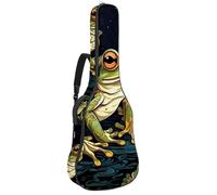 Magnifique sac de transport imperméable pour guitare acoustique, avec plusieurs poches, 108 x 40 x 12 cm, grenouille colorée, multicolore, 42.9x16.9x4.7 in, Sac pour guitare